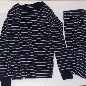 Carter's Black and White Striped Pajama Set